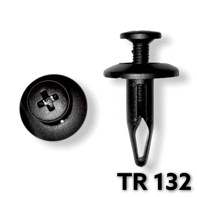 TR132 - 25 or 100 / Ford Radiator Shroud Push Type Retainer (1/4" Hole)